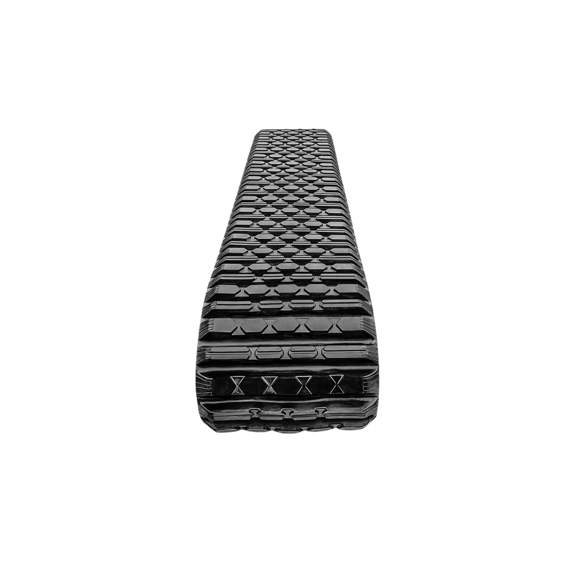 Black rubber track with patterned tread for Contractor Engineered Heavy Machinery Tracks