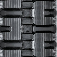 Close up of premium grade rubber track with C-Block tread design.