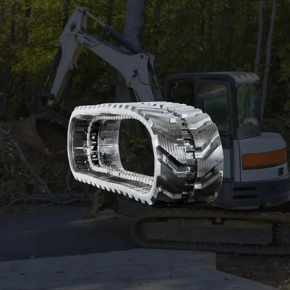 Heavy-duty rubber track for Bobcat E35i excavator with deep lug tread for traction