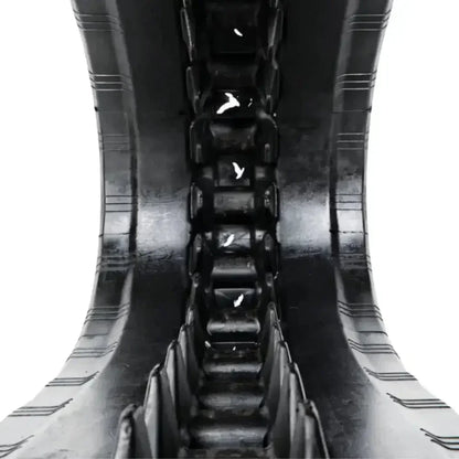 Heavy-duty black rubber track with distinct tread pattern for Bobcat T140 excavator