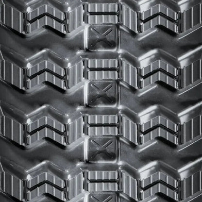 Heavy-duty metal track links with chevron-patterned treads for BOBCAT T450 machinery