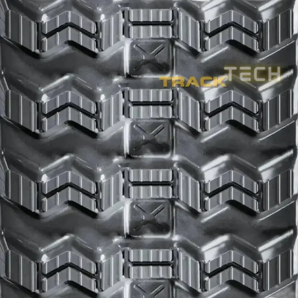 Durable rubber track with chevron-patterned treads for Bobcat T870 heavy-duty equipment