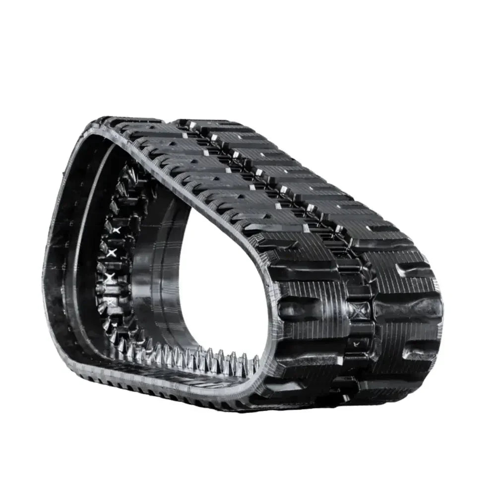 Black rubber track for heavy machinery on CASE TR310 excavator