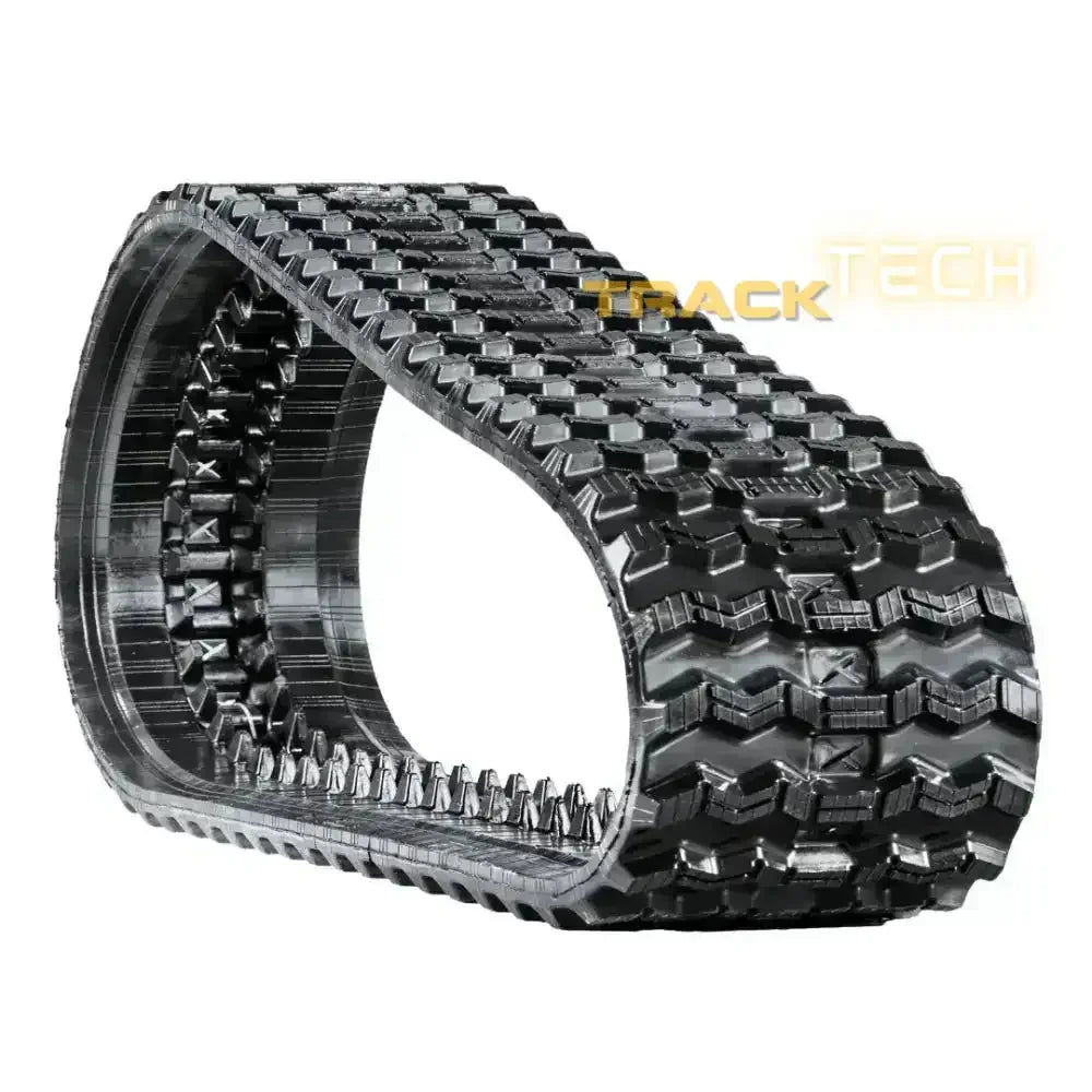 Black rubber track with chevron tread pattern for CASE TR340 heavy-duty replacement