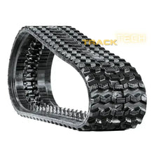 Black rubber track with chevron tread pattern for CASE TR340 heavy-duty replacement