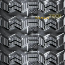 Heavy-duty rubber track tread with chevron and rectangular lugs for CASE TR340