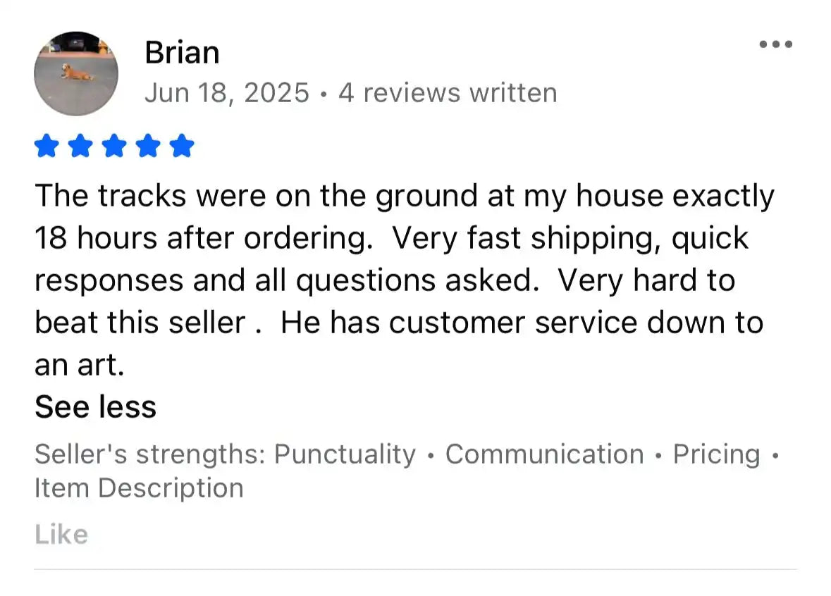 A customer review for an online purchase.