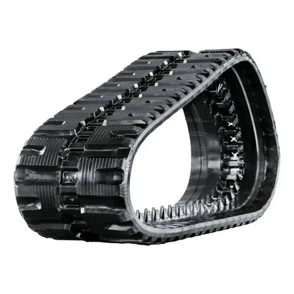 Black rubber track for GEHL VT320 heavy machinery with deep treads and internal drive lugs