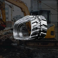 John Deere 50G Replacement Rubber Track with durable tread pattern for construction sites