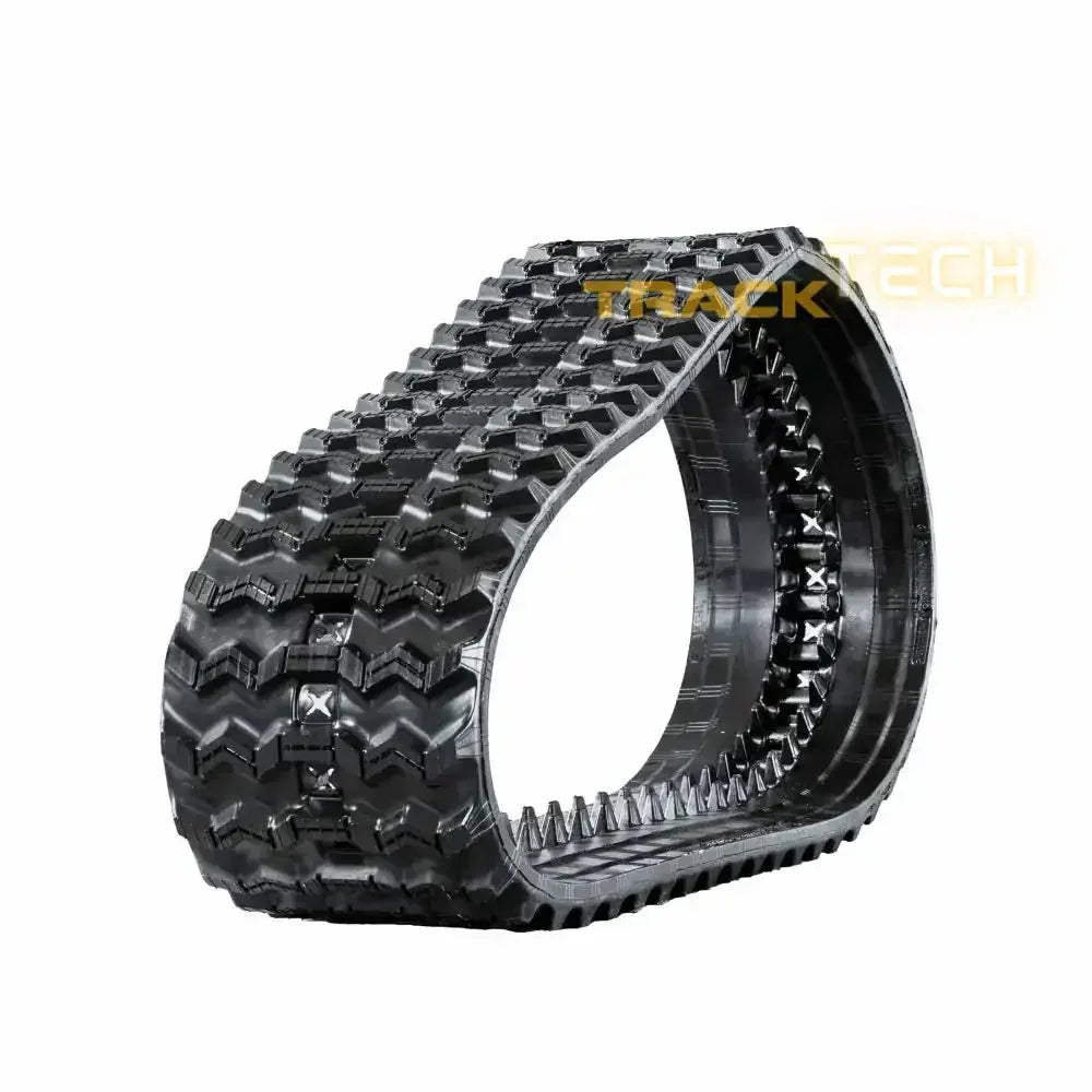 Black rubber track with chevron-patterned treads for Kubota SVL75-3 heavy machinery