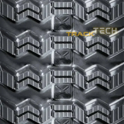 Heavy-duty rubber track with aggressive chevron tread for Kubota SVL75-3 excavator