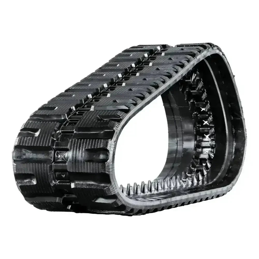 Heavy-duty black rubber track for machinery on NEW HOLLAND C332 tractor