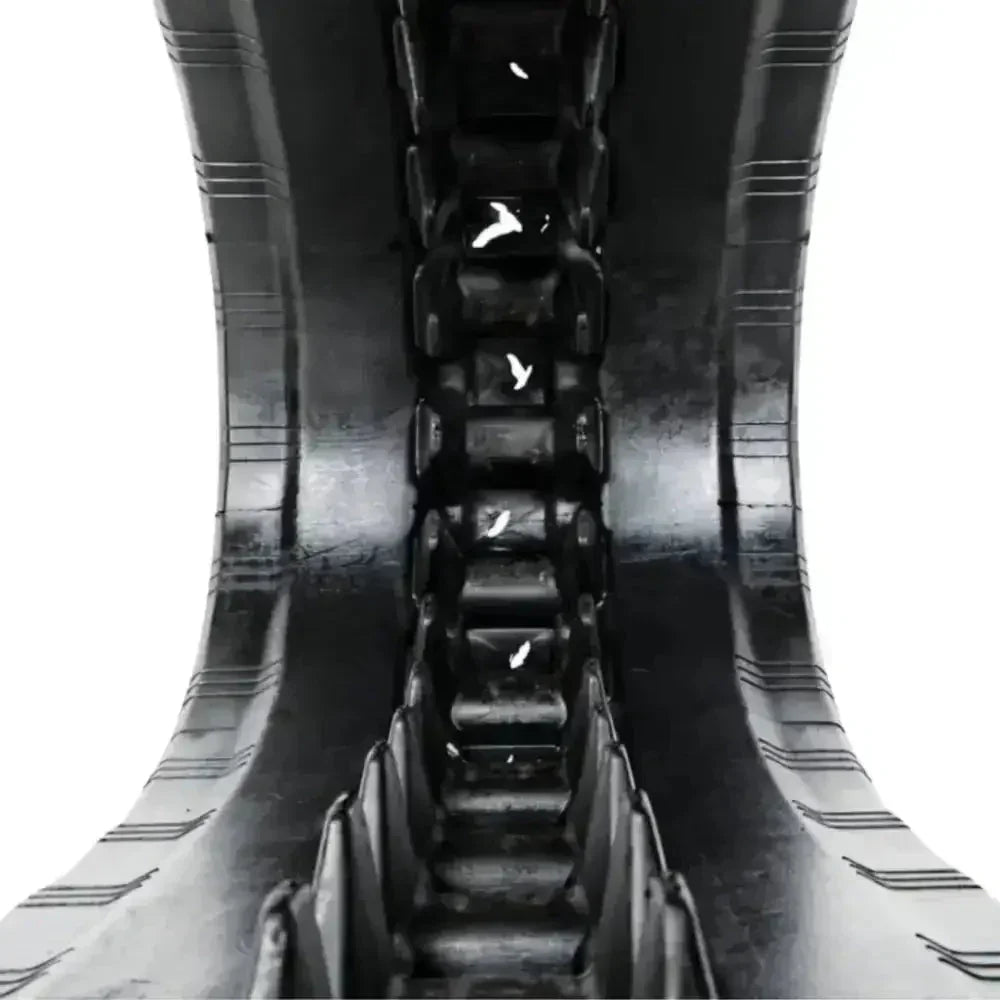 Black rubber track for heavy machinery on New Holland C332 tractor
