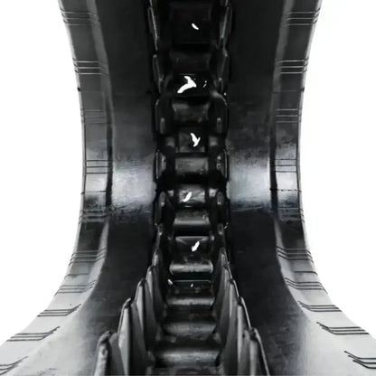 Black rubber track for heavy machinery on New Holland C332 tractor