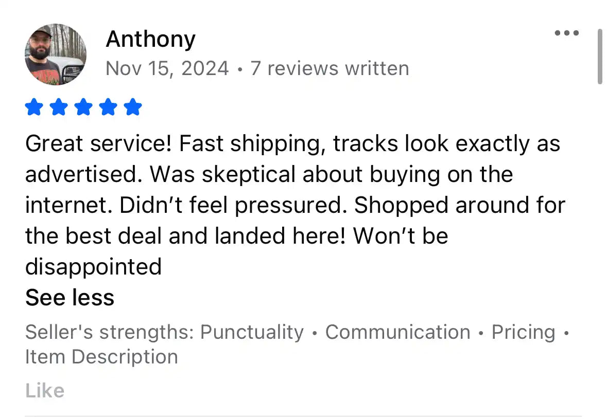 A positive online product review.