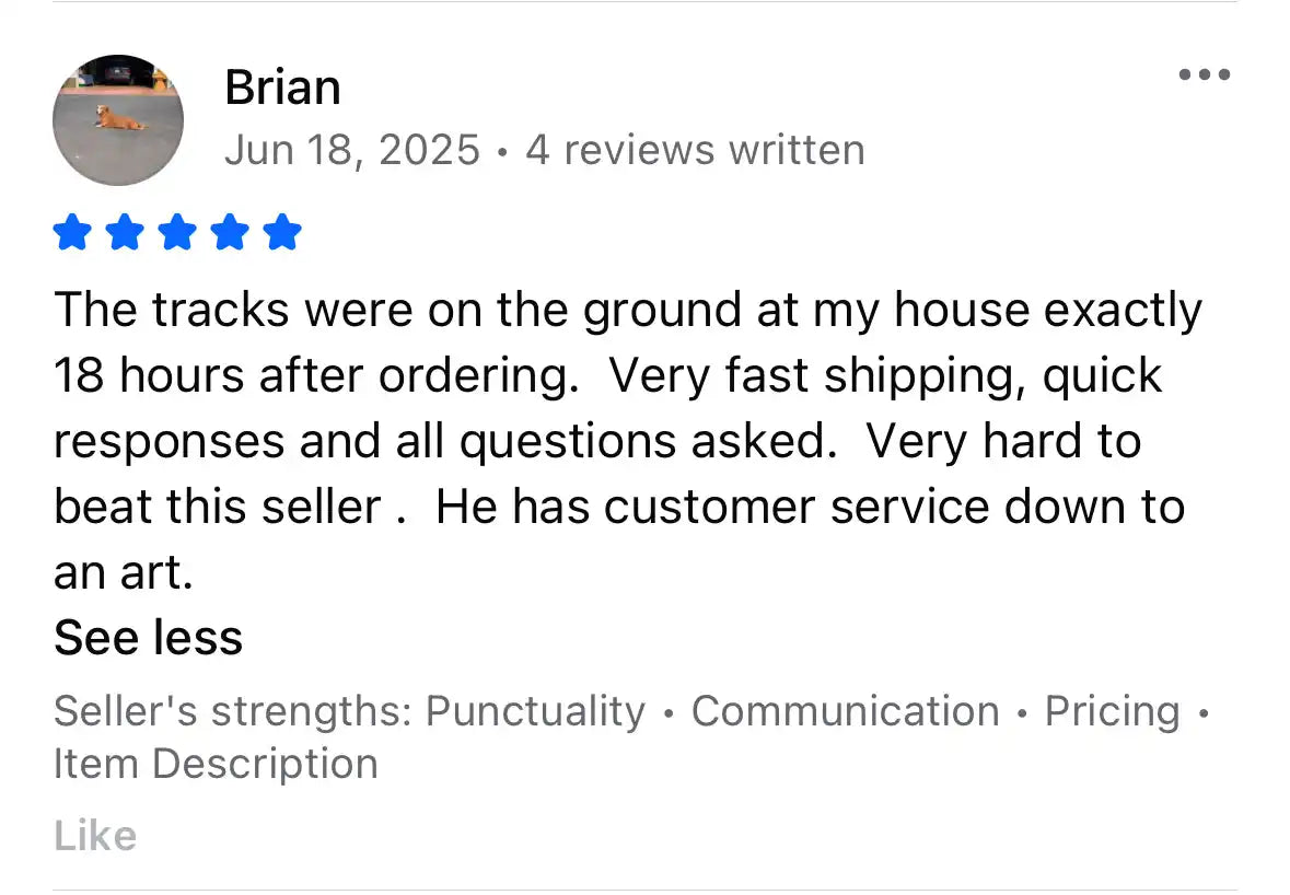 A positive online review of a seller.