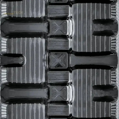 Empty black plastic packaging tray with multiple compartments for Takeuchi TL10V2 Rubber Tracks