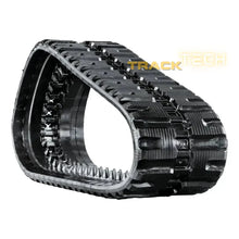 Heavy-duty black rubber track with robust tread pattern and internal drive lugs for Takeuchi TL240 excavators