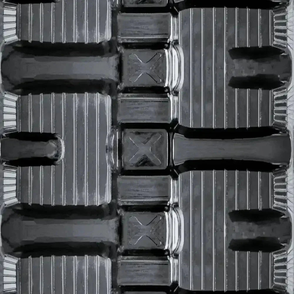 Dark grey plastic food tray with multiple compartments for Takeuchi TL8R2 Heavy-Duty Rubber Tracks