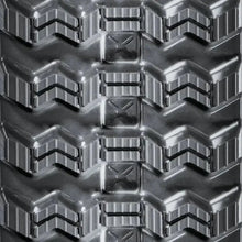 Heavy-duty rubber tracks with chevron and rectangular lugs for Takeuchi TL8R2 excavator
